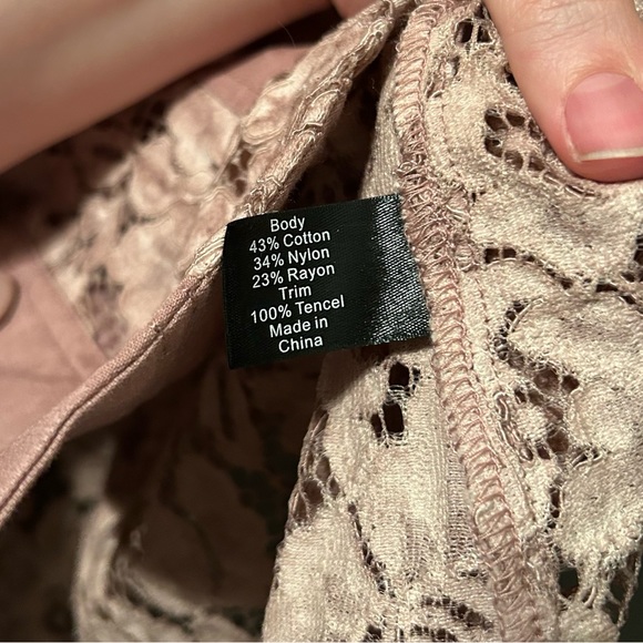 NWT Lane Bryant Sz 18/20 Petite Dusty Rose Lace Jacket Button-up Jacket Blouse! - Picture 11 of 16